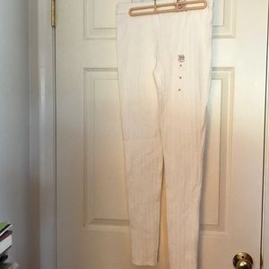 Cream cable knit leggings